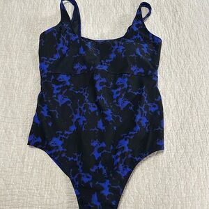 Fabletics NWT Blue and Black One Piece Swimsuit